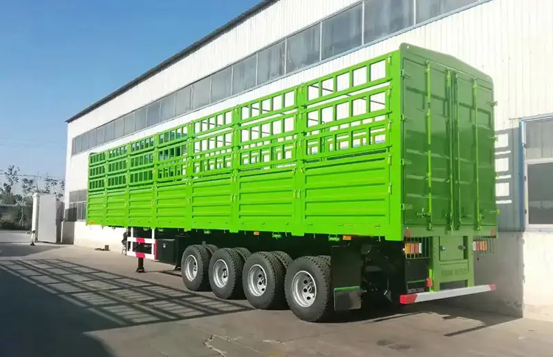 animal transport fence semi trailer-1