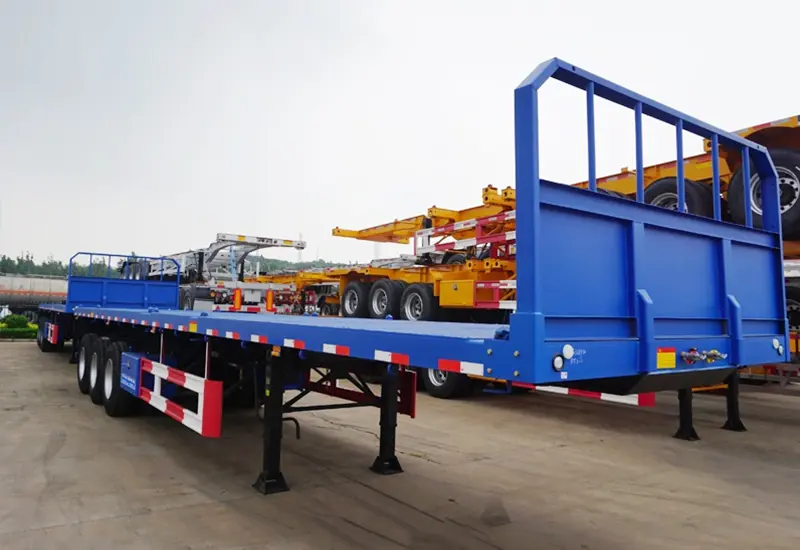 semi truck flatbed trailer-2